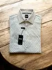 Hugo Boss Men HAL Kent Casual Fit Pastel White Jersey Cotton Dress Shirt 41 L 16