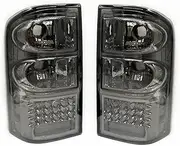 LED Rear Tail Light Stop Brake Lamp Fog Lamp Car Accessories Compatible For Nissan Patrol Y61 1997-2003 2004(Smoke Cover)