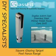 Stainless Steel Spigots Glass Pool Fence Square Duplex 2205 Core Drill Frameless