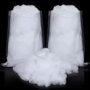 2 Bags Christmas Fake Snow Cotton Like Fluffy Snow Fiber Artificial Snow Indoor Snow Blanket Decor for Winter Mantle Village, Nativity and Christmas Ornament(White)