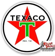 12" TEXACO POST WAR GASOLINE DECAL GAS AND OIL PUMP, SIGN WALL ART STICKER