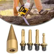 Complete Firewood Log Splitter Drill Bit Set with Chopping Drill and Handles