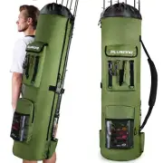 Fishing Backpack with Rod Holders, Large Storage Fishing Tackle Bag Green