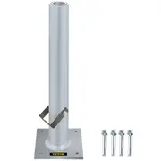 VEVOR Umbrella Base, 2 in 1 Heavy Duty Umbrella Stand, Aluminum Umbrella's Holder Stand with 6" x 6" Base, Patio Umbrella Stand with 18.5" Height Pipe