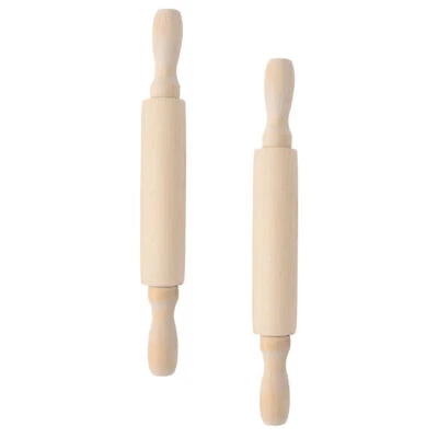 2 Pcs Baking Rollers Fondant Rolling Pin Mini Dumpling Skin Child