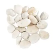 5 lb Decorative White River Rocks Pebbles for Plants Aquarium Stones (1-3")