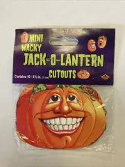 Mini Wacky 10pc Jack-O-Lantern Halloween Die Cutouts Party Decor Beistle New '97