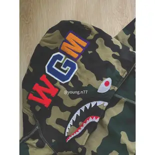 A Bathing APE BAPE 鯊魚 迷彩 連帽外套 可分期