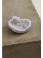 [JIA JIA] JIA JIA - Large Druzy Agate Heart - Purple - One size One size Purple