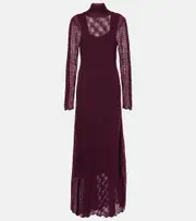[Ulla Johnson] Ulla Johnson Kassia open-knit wool-blend maxi dress XS/S red