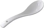 Set of 10 Chinese Wonton Soba Spoon Rice Spoon Ramen Ceramics Soup Spoons Asian Noodle Spoon, White