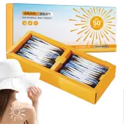 Unbrand 30Pcs Mini Sunscreen SPF 50+, Travel Size Sunscreen Moisturizing Sunscreen Refreshing Sunscreen for Face Body, Waterproof Sweatproof 3 Box