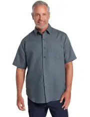 [Breakaway] Cary Linen Short Sleeve Shirt in Submerged