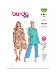 BURDA 5841 DRESS & TUNIC Misses Sewing Pattern Sizes 20 - 34 Skill AVERAGE