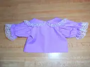 ORCHID/ PURPLE BLOUSE with LACE for 16" 18" CPK Cabbage Patch Kids
