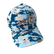 Salt Life Blue Camouflage Baseball Cap Hat Unisex OSFM - NWT