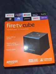 Amazon Fire TV CUBE 2nd Gen 4K UHD MEDIA STREAMER W/ALEXA Remote. New-Sealed