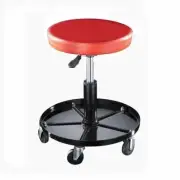 PRO Adjustable WORKSHOP GARAGE STOOL ROLLING MECHANICS PNEUMATIC CREEPER SEAT AU