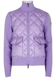 Moncler Lilac Wool and Quilted Shell Jacket - M M