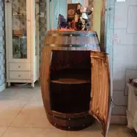 在飛比找蝦皮商城精選優惠-網紅酒桶儲物柜 開門橡木桶酒柜 裝飾木酒桶紅酒桶酒莊酒吧啤酒