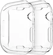 [Simpeak] 2PACK Soft Screen Protector Case Compatible with Apple Watch Series 10(42mm 46mm) Series 9 Ultra 8 7(41mm 45mm 49mm) Series 6 SE 5 4(40mm 44mm) Series 3 2(38mm 42mm),Clear (42mm(Series 10))