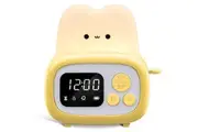 Cute Timer with Clock and Night Light, Mini Toaster Shape lamp with LED Alarm Clock Timer for s and Adults, Study Tool for s Desk, Timer for Home Exercise, Lamp for Bedroom, Bedside(Yellow)