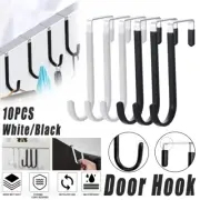 10PCS Adjustable Long Over The Door Hanger Front / Back Door Hook Organizer NEW