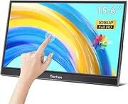 Portable Monitor Touchscreen,15.6 Inch 1920x1080 USBC Portable Monitor with HDMI USBC Ultra-Slim IPS Display, Plug&Play,HDR External Monitor for Laptop PC Phone Mac Xbox Kickstand & Speakers