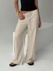 Zodiac Linen Blend Pants Beige