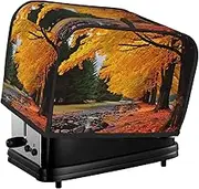 Fall colors Toaster Cover 2 Slice Bread Machine Covers Waterproof Universal Size Kitchen Small Appliance Cover with Hang Loop, Dust and Fingerprint Protection