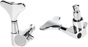 SAFIGLE Essential Bass Accessories 4pcs Silver Bass Tuning Pegs 2l 2r Machine Heads Tuners