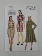 Vogue Sewing Pattern 9077 V9077 Misses Pull-over Dress Pattern Size 6-14 NEW