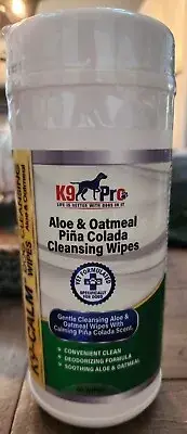 K9 Pro Aloe & Oatmeal Piña Colada Cleansing Wipes For Dogs - 60 Wipes, Gentle