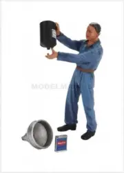 LE MANS MINIATURES FLM118045-D1 Lucien, Refueller With Blue Worksuits