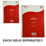 Stat Ruling Board Cover A4 Notebook 240pg (Red)
