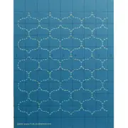 Quilting Full Line Stencil Sashiko Fish Net Reusable A4 use with Pounce 30681