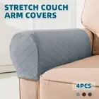 4Pcs Armrest Covers Stretch Couch Arm Covers Anti-Slip Armrest Covers AmxUM
