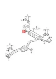 OEM AUDI Q7 4MB 4MG Trim For Exhaust Tail Pipe 4M0253682P