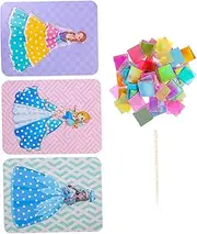 Kisangel 1 Set Puncture Painting Craft Kit DIY Art Cross for Fun Handmade Needlework Tool Present for Creative Play and Artistic Development