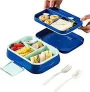 Lunch Containers for Kids,5-Compartment Food Leak-Proof Box Lunch Container | Microwave Safe Fruits and Sandwiches Container Bowl for Spring Trip, School