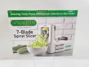 Spiralizer 7-Blade Vegetable & Fruit Spiral Or Chip Slicer w/ 4 Recipe Ebooks