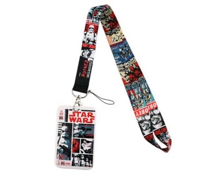Star Wars Storm Troopers Design Lanyard w/ ID Holder Keychain