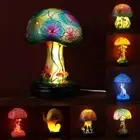 Plant Series Stained Mushroom Table Lamp Resin Night Light