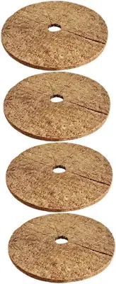 4Pcs Coco Coir Mulch Ring Coir Mulch Ring Vegetables Coco Coir Ring Plant Weeds