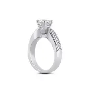 0.66ct G/SI1 Round Natural Diamond Platinum Vintage Solitaire Engagement Ring