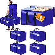 4 Pack Extra Heavy Duty Large Moving Bags with Backpack Straps and Strong Handles, 30 Gallons-125 L