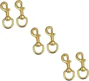 BESPORTBLE 3sets Pet Collar Spring Hooks Swivel Joints Traction Rope Buckle Alloy Harness Accessories for Dogs Cats 2pcs*3