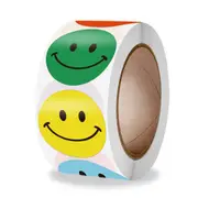Smiley Face Sticker Kids Reward Sticker Yellow Dots Labels Happy Smile Face Sticker Kids Toys School Teacher Student Stationery