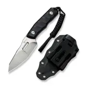 Civivi Knives Propugnator Fixed Blade 23002-1 Black G10 Stonewash D2 Steel Knife