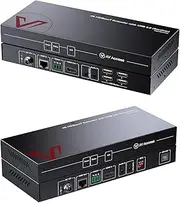 AV Access HDMI USB Extender(HDBaseT) KVM, 100m/330ft 4K 60Hz 1080p 120Hz Over Cat5e/6/6a/7, 4 Ports USB2.0, No Signal Loss and Latency, RS232, POE, Independent EDID Management (4KEX100-KVM)